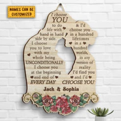 I'd Choose You In A Hundred Lifetimes - Gift For Couples, Husband Wife, Personalized Shaped Wood Sign -Pawfect House Store 7.AD1 c2ddcd80 95ef 480b 8037 b4e1fb6ab59e