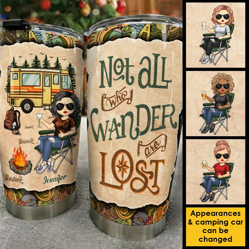 Not All Who Wander Are Lost - Personalized Tumbler 4 Not All Who Wander Are Lost - Personalized Tumbler - Image 4