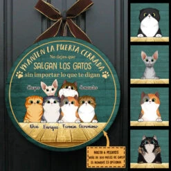 Mantén La Puerta Cerrada - Letrero De Puerta De Gato Personalizado Y Divertido, Funny Personalized Cat Door Sign Spanish -Pawfect House Store 7.AD1 db1bfa26 4c41 40e3 a1a0 c48718365b81