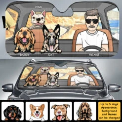Road Trip With Dogs - Personalized Auto Sunshade - Gift For Pet Lovers -Pawfect House Store 7.AD1 dd59ea47 9253 472c 9e4c 9f749a9c5883