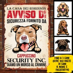 Diamo Un Morso Al Crimine Italian - Funny Personalized Dog Metal Sign