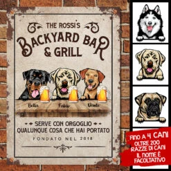 Serve Con Orgoglio Qualunque Cosa Che Hai Portato Italian - Funny Personalized Dog Metal Sign