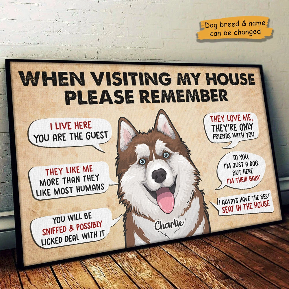 When Visiting Our Home Please Remember - Personalized Horizontal Poster 4 When Visiting Our Home Please Remember - Personalized Horizontal Poster - Image 4