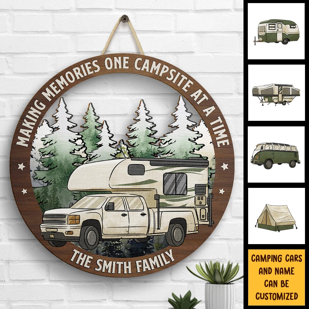 Welcome To Our Campsite, The Best Memories Are Made Camping - Personalized Door Sign 4 Welcome To Our Campsite, The Best Memories Are Made Camping - Personalized Door Sign - Image 4
