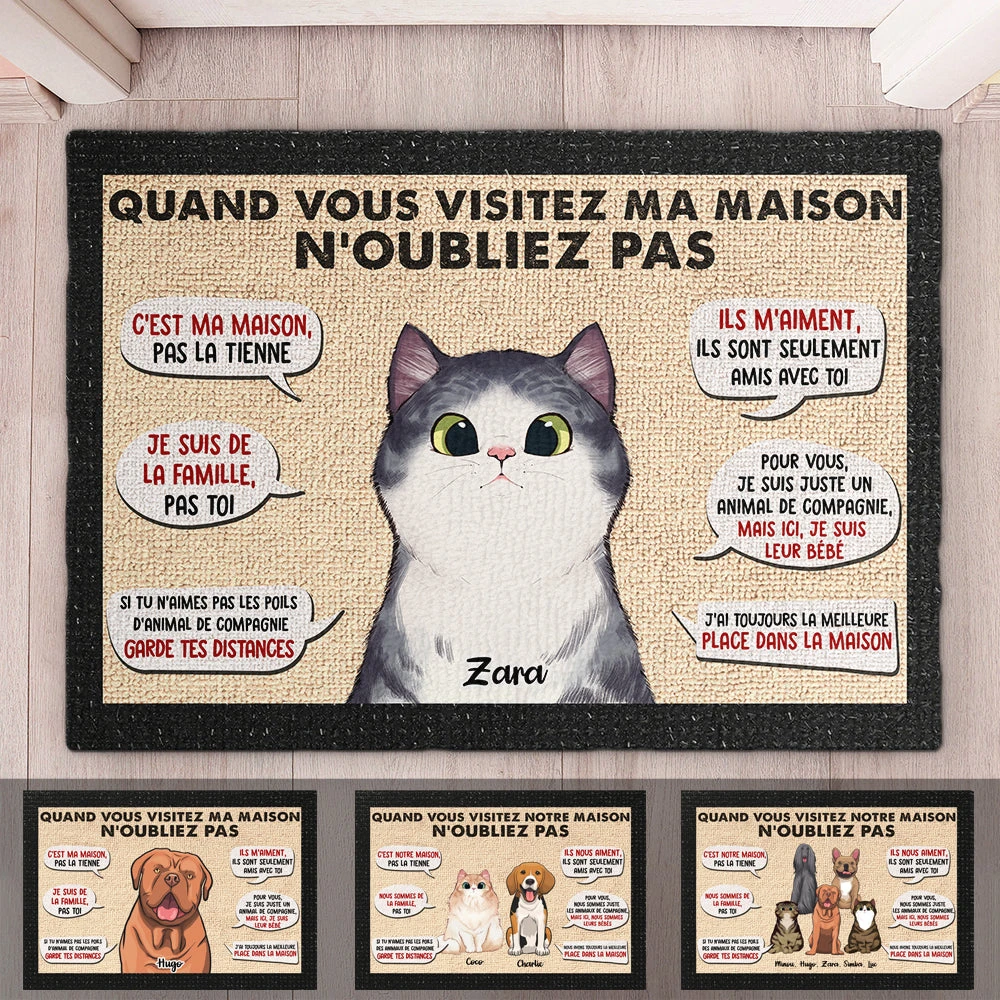 Quand Vous Visitez Ma/Notre Maison N'oubliez Pas - Personalized Decorative Mat French 4 Quand Vous Visitez Ma/Notre Maison N'oubliez Pas - Personalized Decorative Mat French - Image 4
