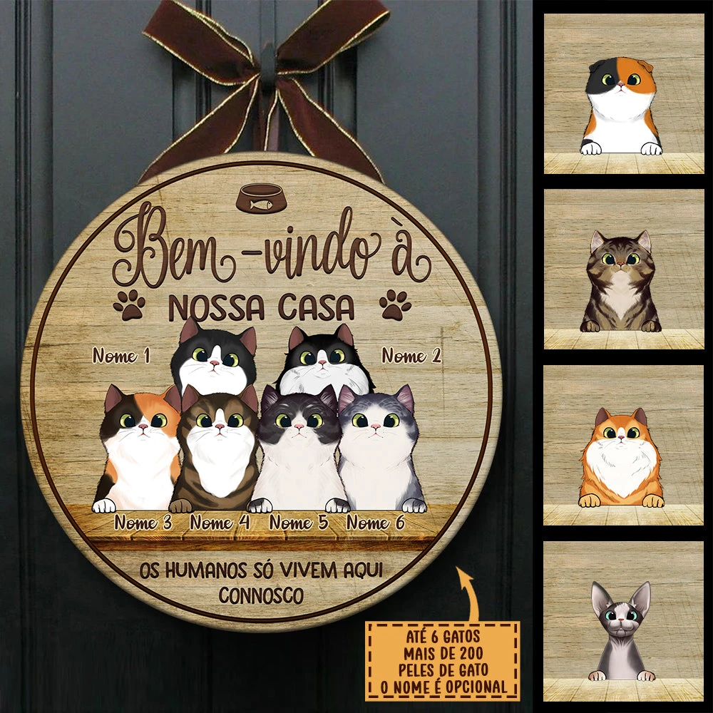 Bem-vindo À Minha Casa - Sinal De Porta De Gato Personalizado E Engraçado, Funny Personalized Cat Door Sign Portuguese 5 Bem-vindo À Minha Casa - Sinal De Porta De Gato Personalizado E Engraçado, Funny Personalized Cat Door Sign Portuguese - Image 5