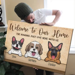 Welcome To Our Home The Humans Just Live Here With Us - Personalized Horizontal Canvas 5 Welcome To Our Home The Humans Just Live Here With Us - Personalized Horizontal Canvas -Pawfect House Store 7.AD2 50abfb99 d0fb 4d3d a6ea 44f4f6dcbb12