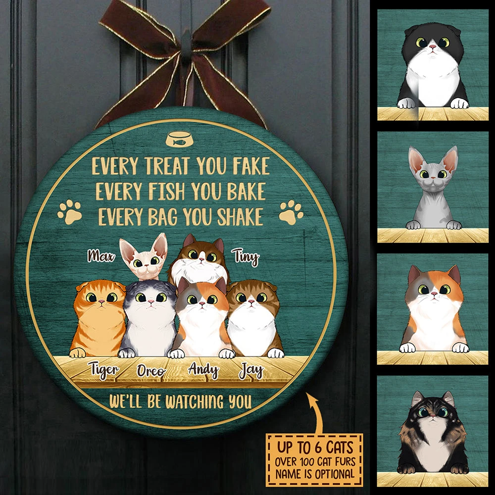 Every Bag You Shake We'll Be Watching You - Funny Personalized Cat Door Sign 2 Every Bag You Shake We'll Be Watching You - Funny Personalized Cat Door Sign - Image 2