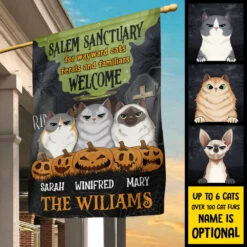 Salem Sanctuary For Wayward Cats - Personalized Funny Cat Flag 6 Salem Sanctuary For Wayward Cats - Personalized Funny Cat Flag -Pawfect House Store 7.AD2 6eb6bfc5 fbae 4ec5 9004 9c33c30d6a69