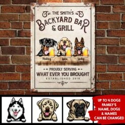 Backyard Bar & Grill - Funny Personalized Dog Metal Sign 5 Backyard Bar & Grill - Funny Personalized Dog Metal Sign -Pawfect House Store 7.AD2 92d16279 7204 4e1c 9e6d b71a1fec069e