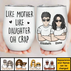 Like Mother Like Daughter Oh Crap - Gift For Mom, Personalized Wine Tumbler 7 Like Mother Like Daughter Oh Crap - Gift For Mom, Personalized Wine Tumbler -Pawfect House Store 7.AD2 97296b8e d92d 4a06 af78 3ebc5f476cec