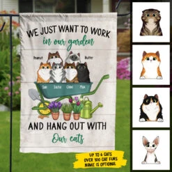 I Just Want To Work In My Garden And Hang Out With My Cats - Funny Personalized Cat Garden Flag 4 I Just Want To Work In My Garden And Hang Out With My Cats - Funny Personalized Cat Garden Flag -Pawfect House Store 7.AD2 cd587c42 f508 46ed a131 ee454b36dc49