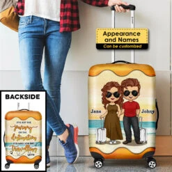 It's Not The Journey It's Who You Are Travelling With - Gift For Couples, Husband Wife - Personalized Luggage Cover -Pawfect House Store 7.AD2 d47a770f f8e4 46cf b8d5 486a2f24139a