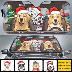 Santa Paws Is Coming To Town - Personalized Dog Auto Sun Shade -Pawfect House Store 7.AD2 eb0ae96c f432 4076 ad1d b5035bd771b0