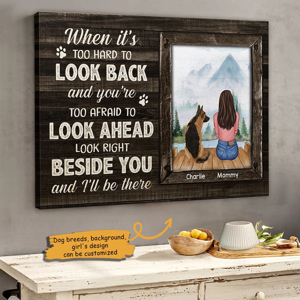 Look Right Beside You And We'll Be There - Personalized Horizontal Canvas 4 Look Right Beside You And We'll Be There - Personalized Horizontal Canvas - Image 4