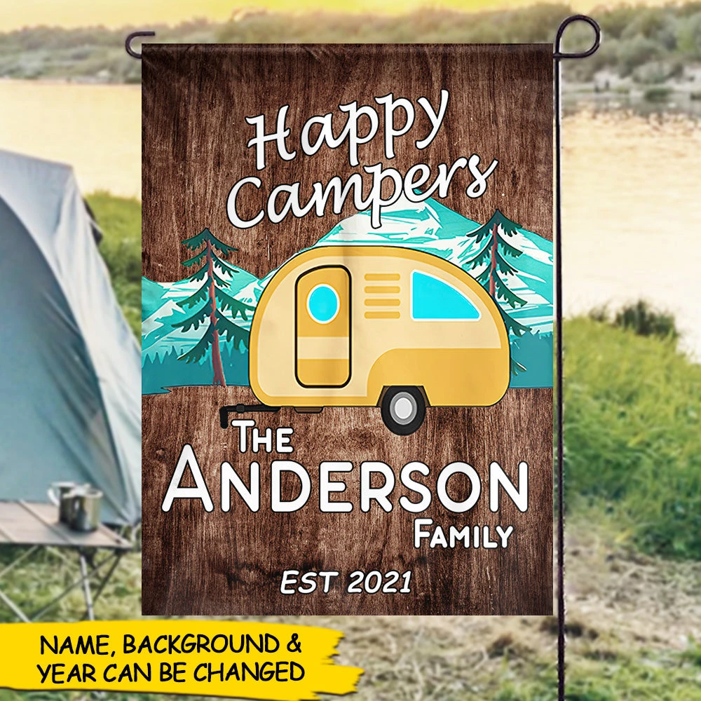 Happy Campers - Personalized Flag 3 Happy Campers - Personalized Flag - Image 3