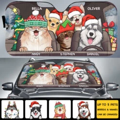 Santa Paws Is Coming To Town - Personalized Dog Auto Sun Shade -Pawfect House Store 7.AD3 cec179f9 927f 44b9 b5e3 d36dcfedb0b7