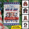 Happy Independence Day - 4th Of July Decoration - Personalized Dog Flag