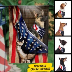 America Proud Dog - 4th Of July Decoration - Personalized Dog Flag