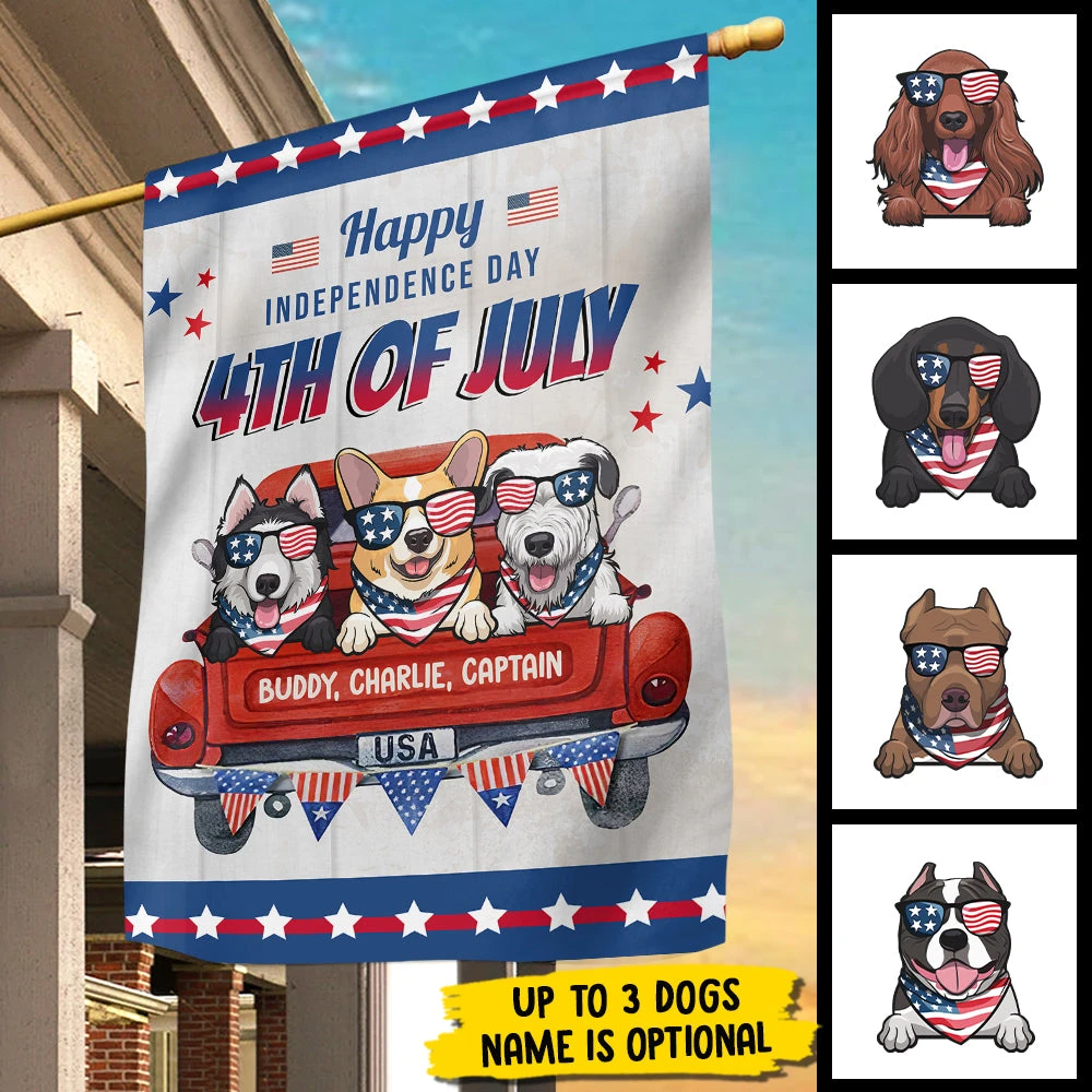 Happy Independence Day - 4th Of July Decoration - Personalized Dog Flag 2 Happy Independence Day - 4th Of July Decoration - Personalized Dog Flag - Image 2