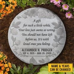 A Gift For Such A Little While - Personalized Memorial Stone, Human Grave Marker - Memorial Gift, Sympathy Gift 5 A Gift For Such A Little While - Personalized Memorial Stone, Human Grave Marker - Memorial Gift, Sympathy Gift -Pawfect House Store 7.AD 03b8ed11 231c 4d4b 892e ecda937519a3