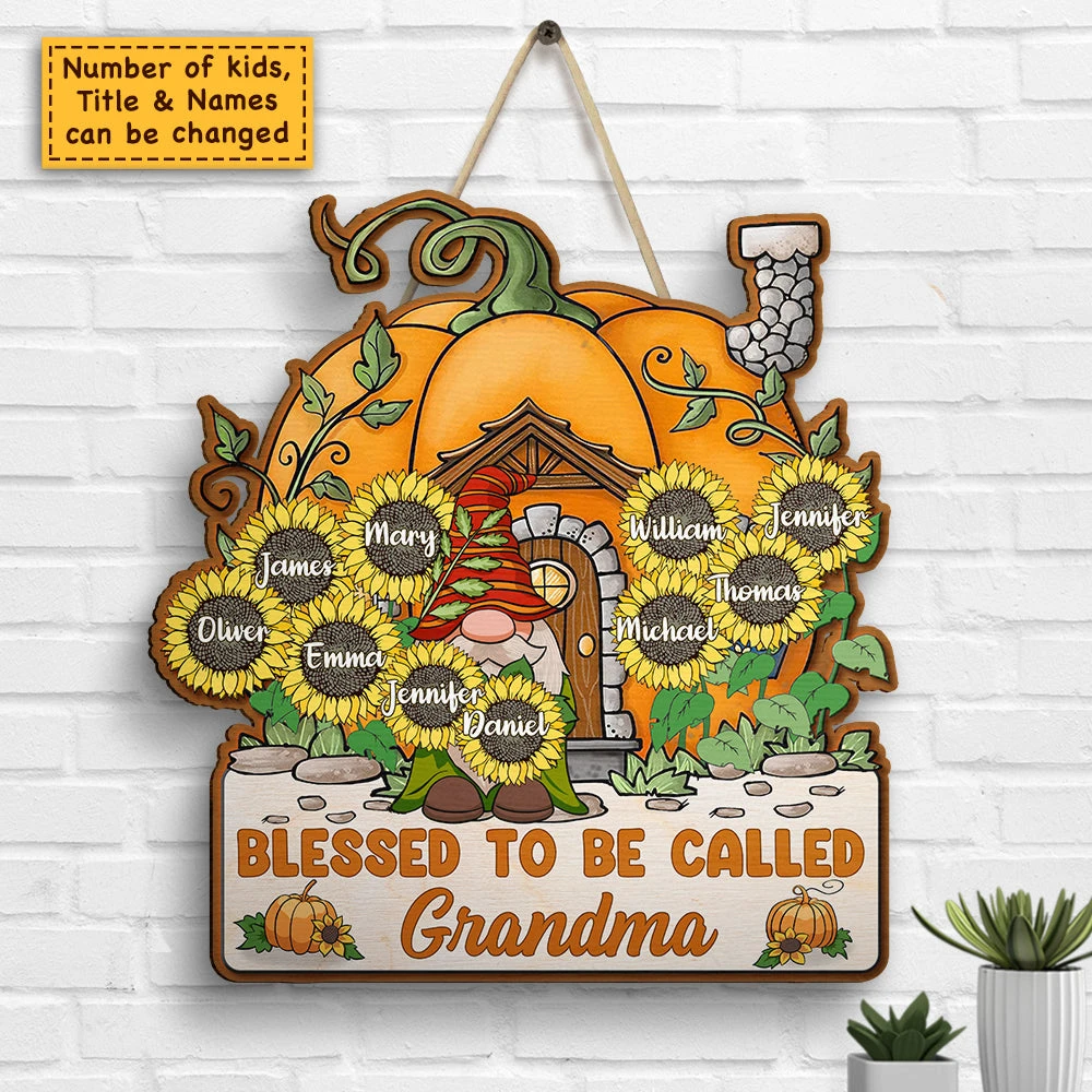 Blessed To Be Called Grandma - Personalized Shaped Wood Sign - Gift For Grandma, Grandparents 2 Blessed To Be Called Grandma - Personalized Shaped Wood Sign - Gift For Grandma, Grandparents - Image 2
