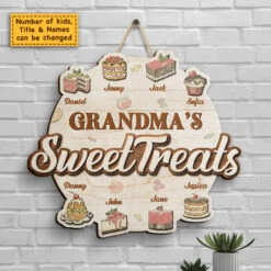 Grandma's Sweet Treats - Personalized Shaped Wood Sign - Gift For Grandma, Grandparents 5 Grandma's Sweet Treats - Personalized Shaped Wood Sign - Gift For Grandma, Grandparents -Pawfect House Store 7.AD 31183e43 b815 41e5 bdc4 e7f074723c95