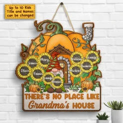 There's No Place Like Grandma's House - Personalized Shaped Wood Sign - Gift For Grandma, Grandparents -Pawfect House Store 7.AD 38d5c6a8 15a2 4906 a2f5 6430ddf54a40
