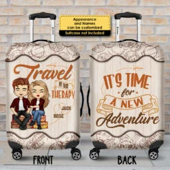 Time For A New Adventure - Personalized Luggage Cover - Gift For Couples, Husband Wife 5 Time For A New Adventure - Personalized Luggage Cover - Gift For Couples, Husband Wife -Pawfect House Store 7.AD 423f7d49 9b2b 4ee4 a8a3 a0f54bf16711