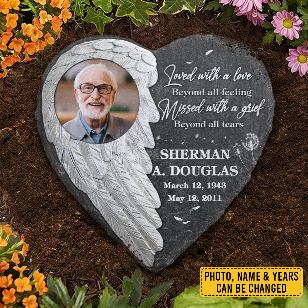 Missed With A Grief Beyond All Tears - Personalized Memorial Stone, Human Grave Marker - Upload Image, Memorial Gift, Sympathy Gift 3 Missed With A Grief Beyond All Tears - Personalized Memorial Stone, Human Grave Marker - Upload Image, Memorial Gift, Sympathy Gift - Image 3