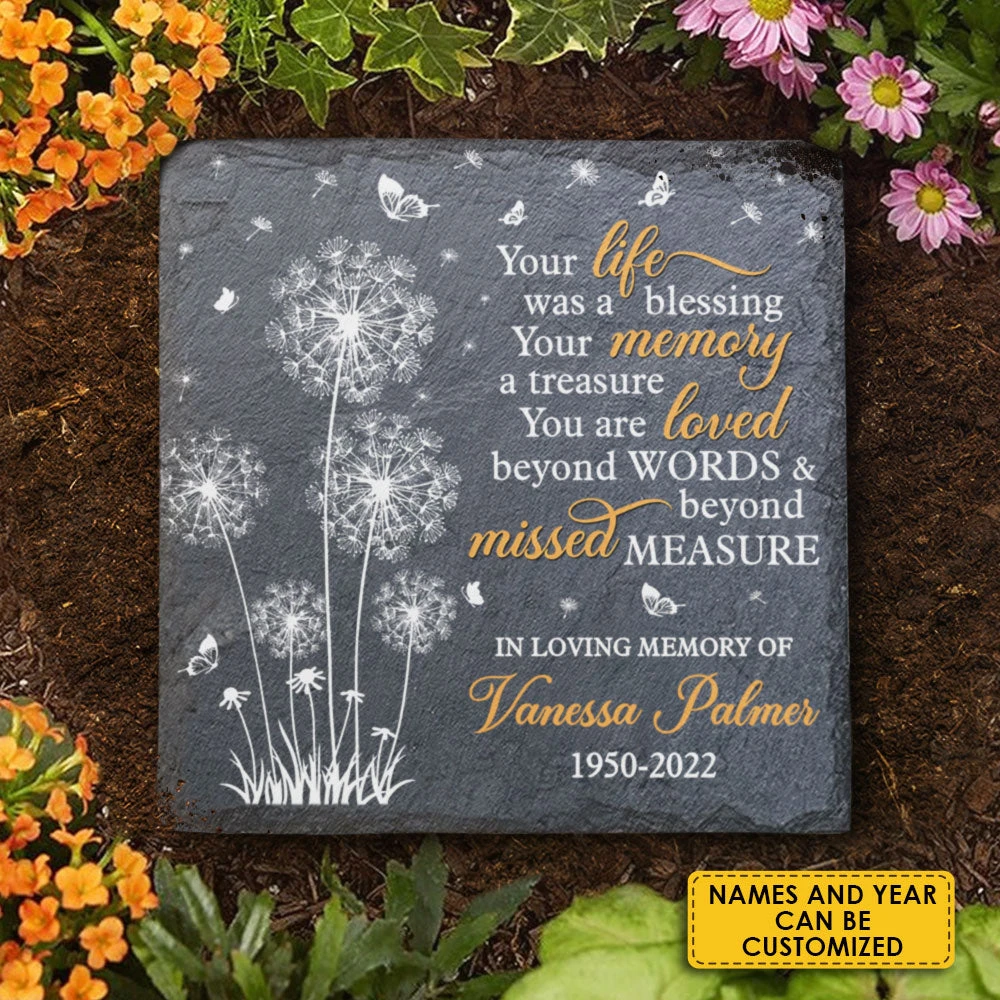 You Are Loved Beyond Words And Missed Beyond Measure - Personalized Memorial Stone, Human Grave Marker - Memorial Gift, Sympathy Gift 3 You Are Loved Beyond Words And Missed Beyond Measure - Personalized Memorial Stone, Human Grave Marker - Memorial Gift, Sympathy Gift - Image 3