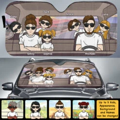 Happy Family Road Trip - Personalized Auto Sunshade - Gift For Couples, Husband Wife 11 Happy Family Road Trip - Personalized Auto Sunshade - Gift For Couples, Husband Wife -Pawfect House Store 7.AD 58acb8cd a3d0 4766 8e8d 27ebdd848f76