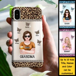 Grandma With Butterfly Grandkids - Gift For Mom, Grandma - Personalized Phone Case 7 Grandma With Butterfly Grandkids - Gift For Mom, Grandma - Personalized Phone Case -Pawfect House Store 7.AD 67d42315 3e31 4b59 9786 573f0fe08f44