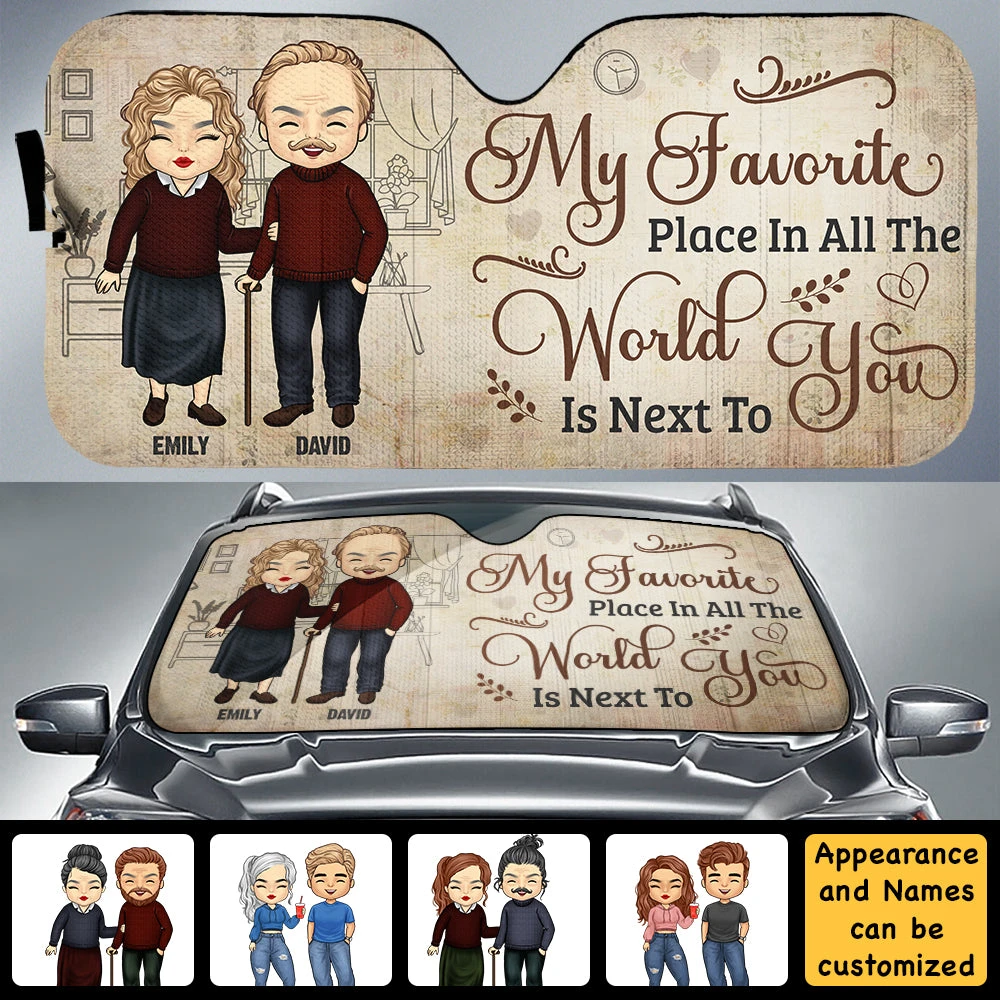 Next To You - Personalized Auto Sunshade - Gift For Couples, Husband Wife 4 Next To You - Personalized Auto Sunshade - Gift For Couples, Husband Wife - Image 4