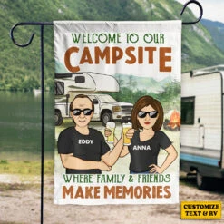 Welcome To Our Campsite - Personalized Flag - Gift For Camping Lovers -Pawfect House Store 7.AD 77e14698 0c2e 4847 9c60 1b0338b187da