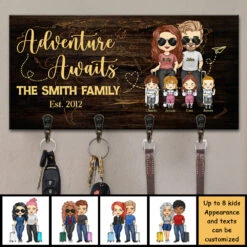 It's Time For A New Adventure - Personalized Key Hanger, Key Holder - Gift For Couples, Husband Wife -Pawfect House Store 7.AD 7ddf027d 3a63 4a7d a59e e756eac82a2d