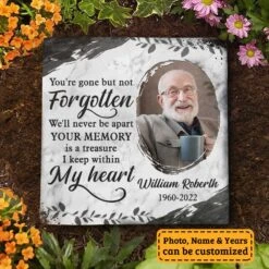 You're Gone But Not Forgotten - Personalized Memorial Stone, Human Grave Marker - Upload Image, Memorial Gift, Sympathy Gift -Pawfect House Store 7.AD 917cbd52 c874 4893 9b95 1ad6b8d3ff07