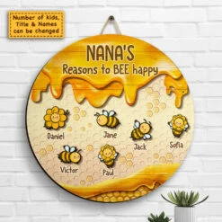 Nana Reasons To Bee Happy - Personalized Shaped Wood Sign - Gift For Grandma, Grandparents 5 Nana Reasons To Bee Happy - Personalized Shaped Wood Sign - Gift For Grandma, Grandparents -Pawfect House Store 7.AD 9231428e 92d0 439b b643 a5908776ebb9
