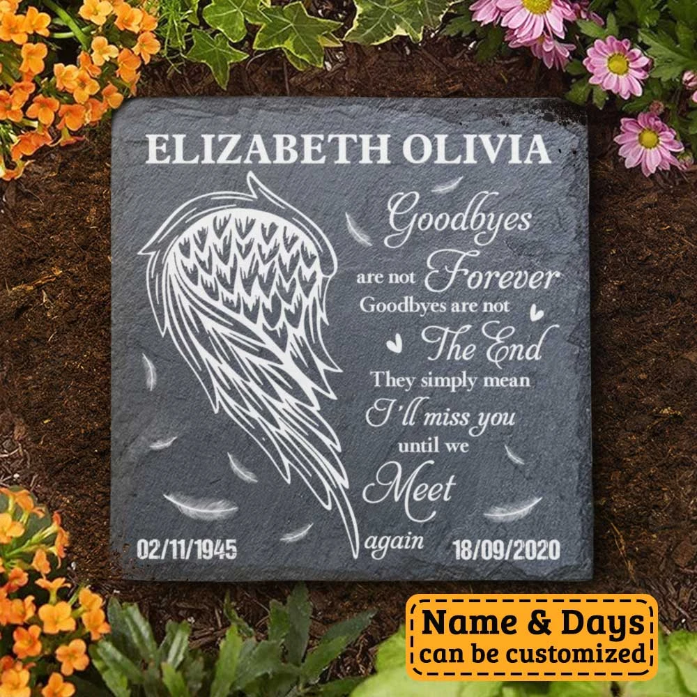 I'll Miss You Until We Meet Again - Personalized Memorial Stone, Human Grave Marker - Memorial Gift, Sympathy Gift 3 I'll Miss You Until We Meet Again - Personalized Memorial Stone, Human Grave Marker - Memorial Gift, Sympathy Gift - Image 3