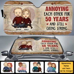 Annoying Each Other - Personalized Auto Sunshade - Gift For Couples, Husband Wife -Pawfect House Store 7.AD ab5243b2 344b 47f0 b50e 5c9afda4f006