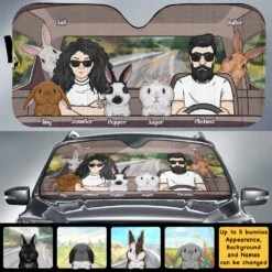 Travelling With Rabbits - Personalized Auto Sunshade - Gift For Couples, Husband Wife 11 Travelling With Rabbits - Personalized Auto Sunshade - Gift For Couples, Husband Wife -Pawfect House Store 7.AD b7d8f5b0 3c40 49f6 9132 c6e5b41e4b11