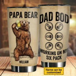 Papa Bear - Dad Bod Working On My Six Pack - Gift For Dad, Grandpa - Personalized Tumbler -Pawfect House Store 7.AD b92940e9 fc7a 4b6b a35c ef7027233438