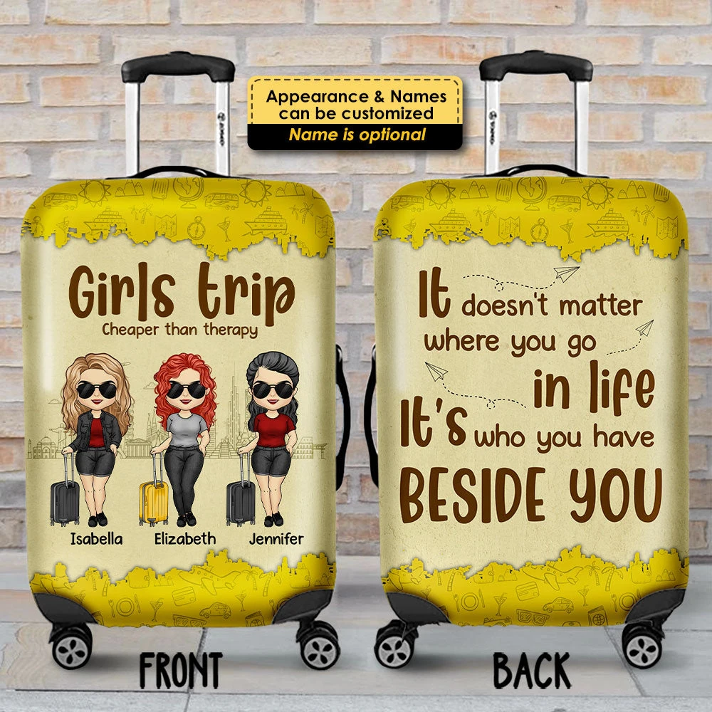 People Who You Have Beside You Really Matter - Gift For Bestie - Personalized Luggage Cover 3 People Who You Have Beside You Really Matter - Gift For Bestie - Personalized Luggage Cover - Image 3
