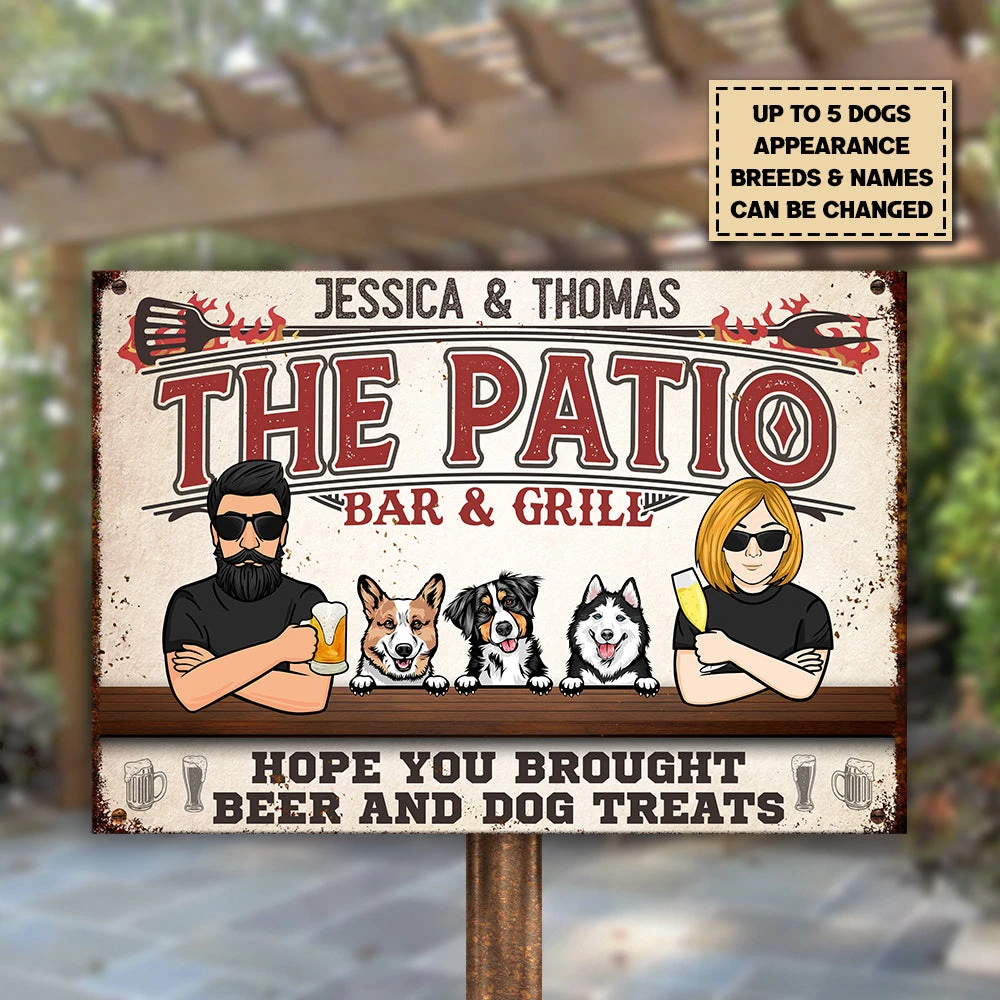 The Patio Bar & Grill - Personalized Metal Sign - Gift For Couples, Husband Wife 3 The Patio Bar & Grill - Personalized Metal Sign - Gift For Couples, Husband Wife - Image 3