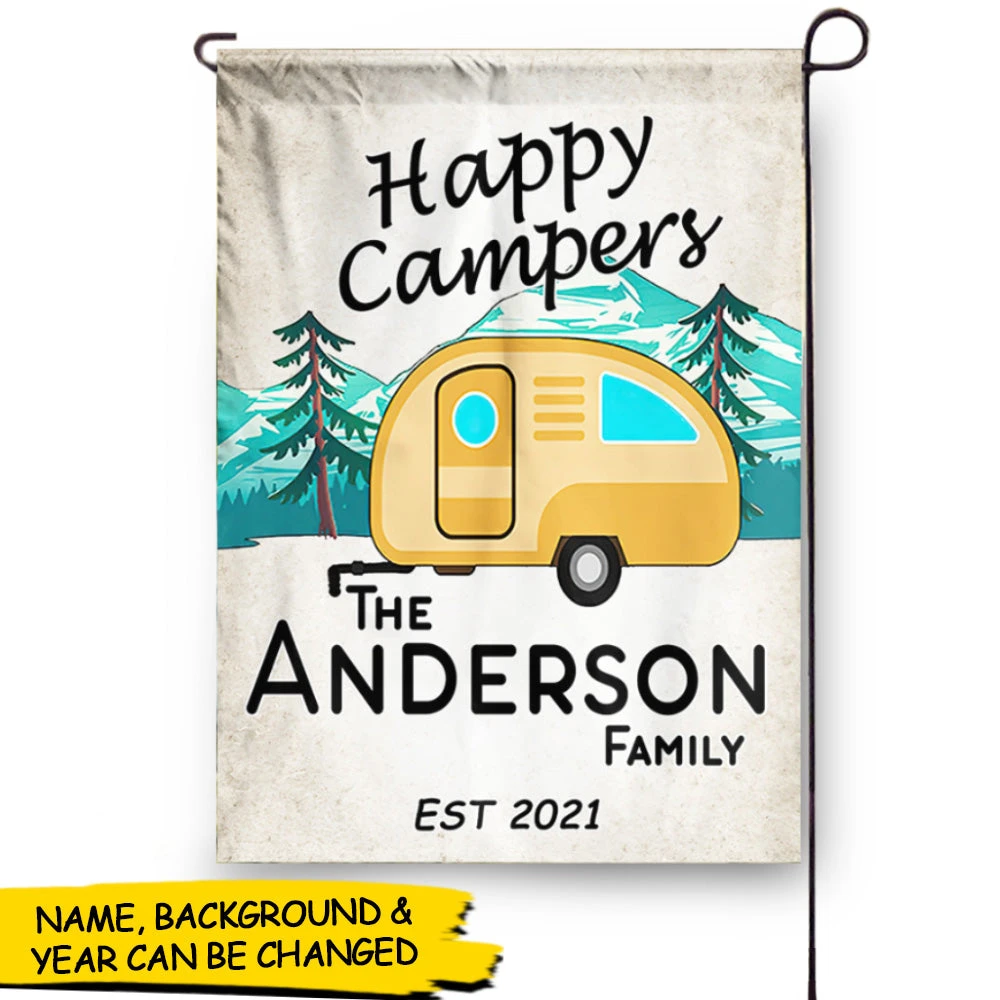 Happy Campers - Personalized Flag 4 Happy Campers - Personalized Flag - Image 4