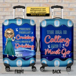 Weekend Forecast Cruising With A Chance Of Drinking - Personalized Luggage Cover -Pawfect House Store 7.AD e48ded02 551e 485a ae96 2fffe7b930e1