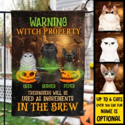 Warning Witch Property - Personalized Funny Cat Flag 7 Warning Witch Property - Personalized Funny Cat Flag -Pawfect House Store 7.AD e9973c91 8d62 4d8a 8d3a c6916f838301