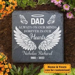 Dad & Mom, Always On Our Minds, Forever In Our Hearts - Personalized Memorial Stone, Human Grave Marker - Memorial Gift, Sympathy Gift 6 Dad & Mom, Always On Our Minds, Forever In Our Hearts - Personalized Memorial Stone, Human Grave Marker - Memorial Gift, Sympathy Gift -Pawfect House Store 7.AD f7be24f5 fc56 4e1d b8cf 1b3091446af1