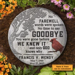 No Time To Say Goodbye - Personalized Memorial Stone, Human Grave Marker - Memorial Gift, Sympathy Gift 5 No Time To Say Goodbye - Personalized Memorial Stone, Human Grave Marker - Memorial Gift, Sympathy Gift -Pawfect House Store 7.AD fadb11dc c022 4bf0 84ab e823d3a8bbad