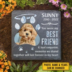 Together Will Last Forever In My Heart - Personalized Memorial Stone, Pet Grave Marker - Upload Image, Memorial Gift, Sympathy Gift -Pawfect House Store 7.ad1 b94b9688 24ae 4e48 a9d6 8d8e98d46524